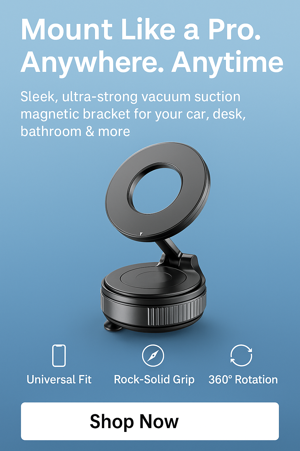 Vacuum Suction Magnetic Bracket